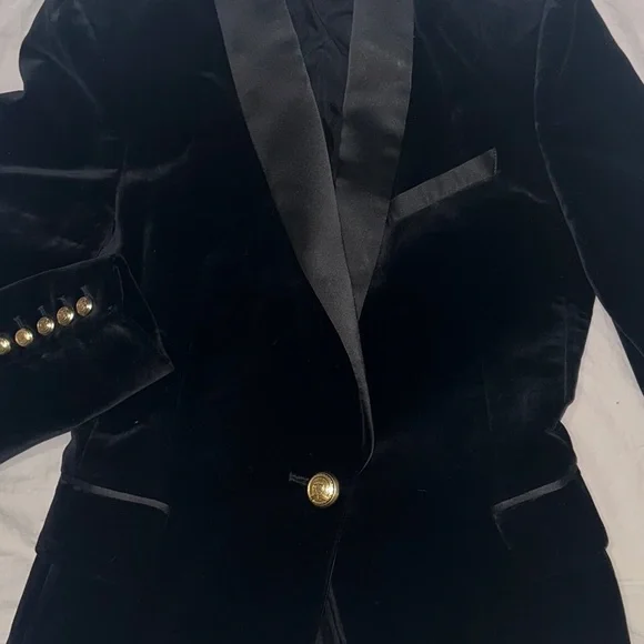 Balmain x H&M Black Velvet Blazer - Picture 3 of 9